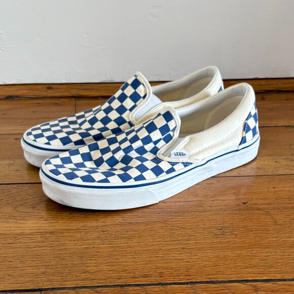 Vans Classic Slip-On Checkerboard Shoe | Mens Size 9 | WORN ONCE! - Picture 1 of 3